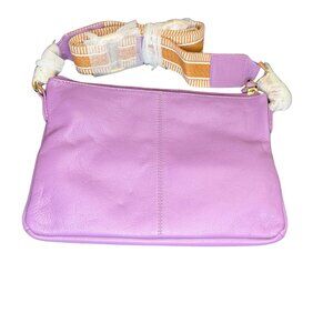 Oak Leathers Shoulder Bag Lavender Gold Hardware Adjustable Strap NWT
